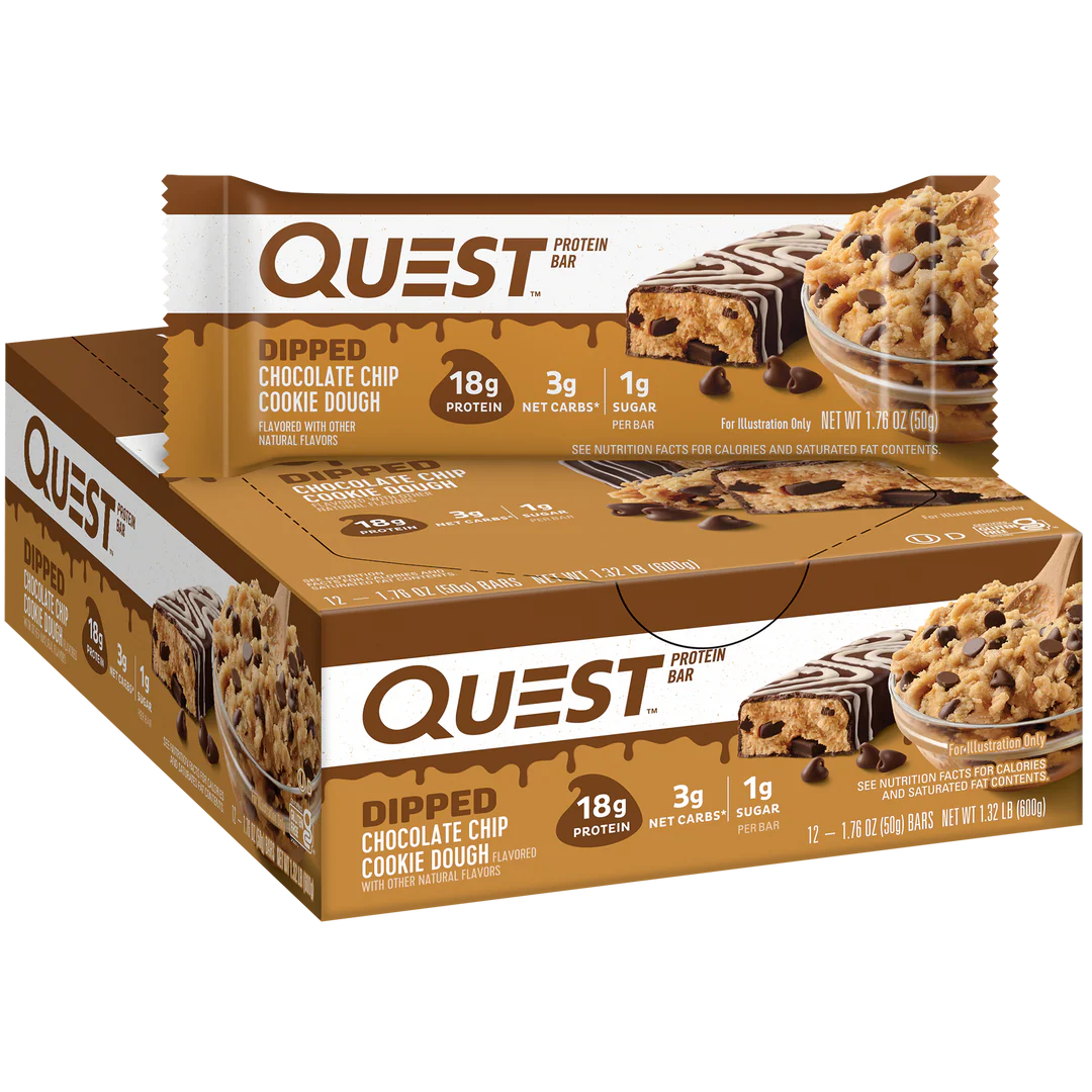 Quest Nutrition Protein Bar, 20g Protein, 4g Net Carb, 1g Sugar, Gluten Free, 12 Count
