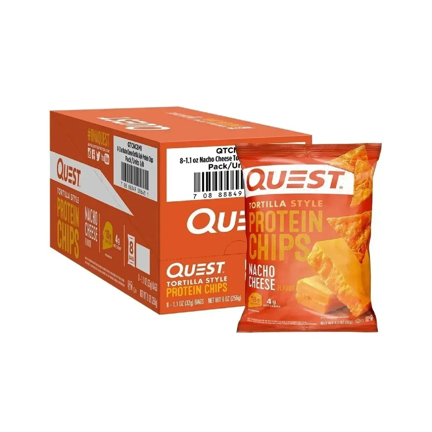 Quest Nutrition Protein Chips, 19g Protein, 4g Net Carb, Low Carb, Gluten Free, 1.1 oz (Pack of 12)