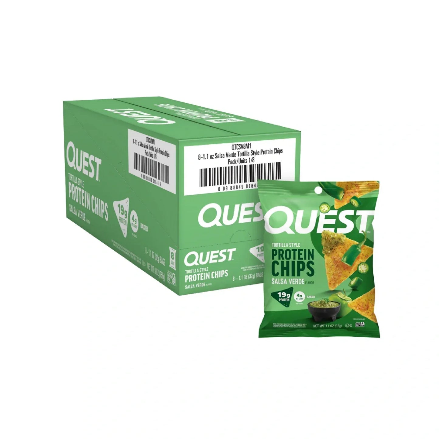 Quest Nutrition Protein Chips, 19g Protein, 4g Net Carb, Low Carb, Gluten Free, 1.1 oz (Pack of 12)