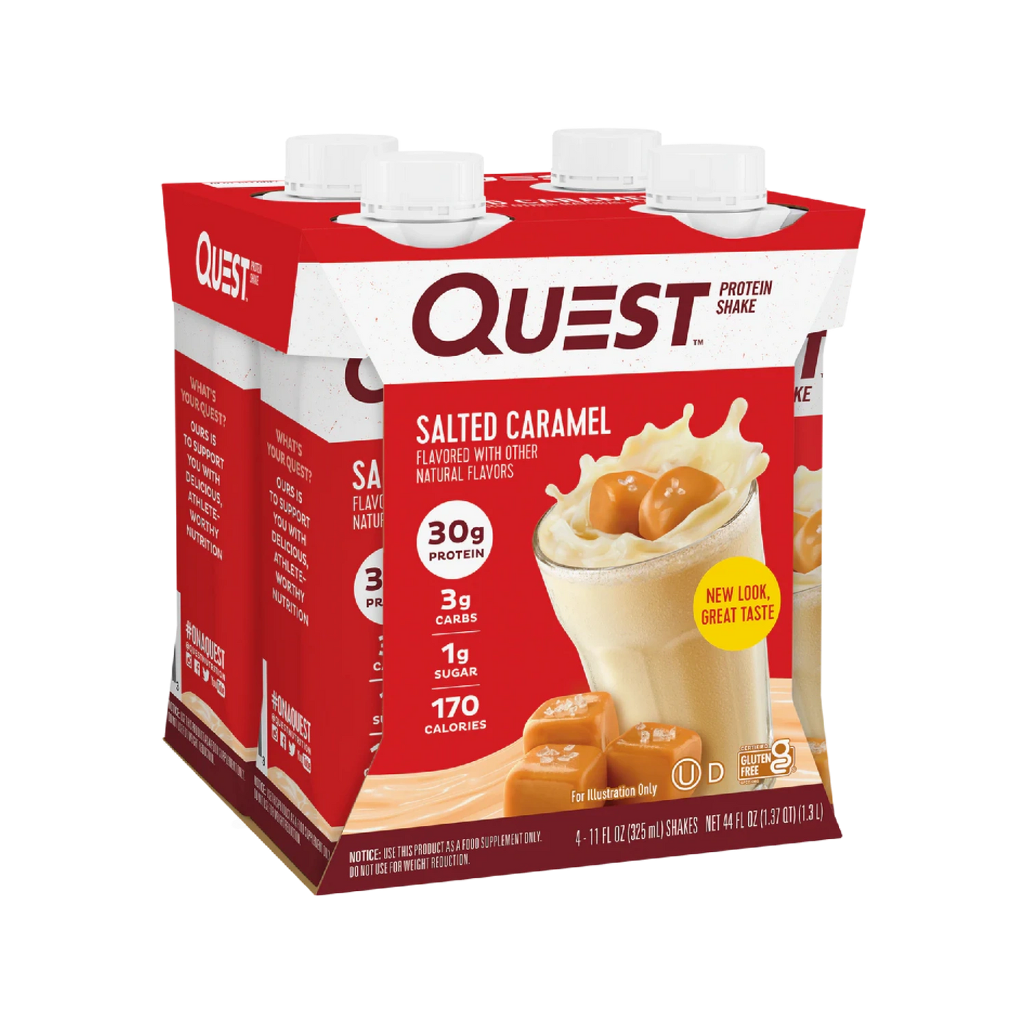 Quest Nutrition Ready to Drink Protein Shake, 30g Protein, 4g Carb, 1g Sugar, Gluten Free, Keto Friendly, 4 Count (Pack of 3)
