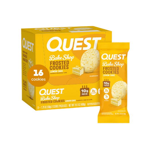 Quest Nutrition Frosted Protein Cookies Twin Pack,  1g Sugar, 10g Protein, 1g Net Carbs, Gluten Free, 16 Cookies